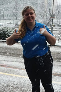 Issy after a after a welfare event for MedSoc